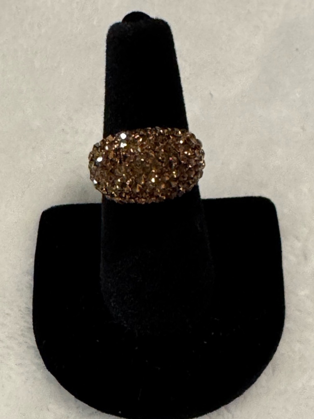 Gold Crystal Dome Statement Ring - Women's Jewelry